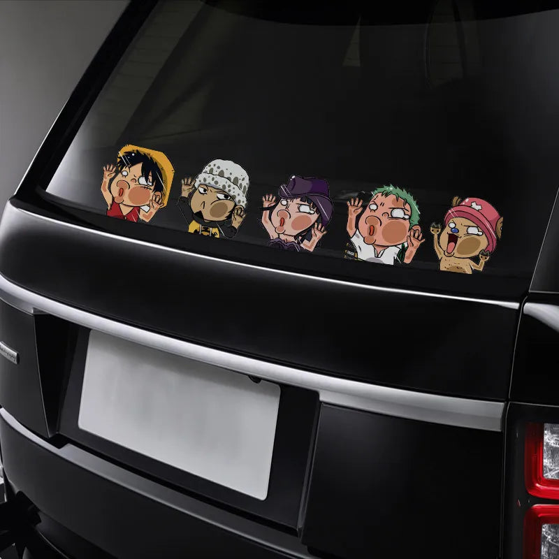 One Piece Monkey D. Luffy Peeker Autocollant Anime Peeking Car