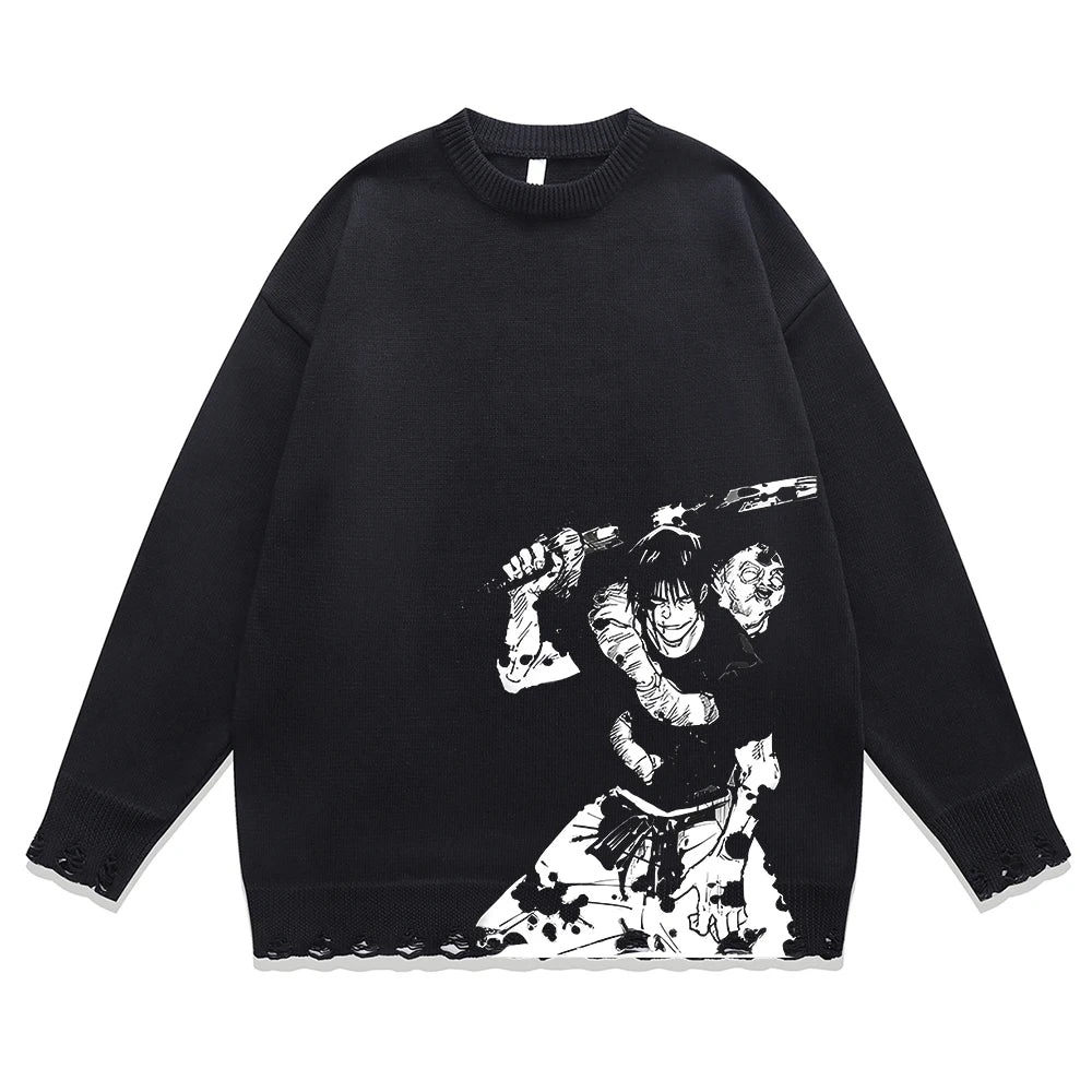 Jynwaye outlet fushiguro jjk fleece crew neck