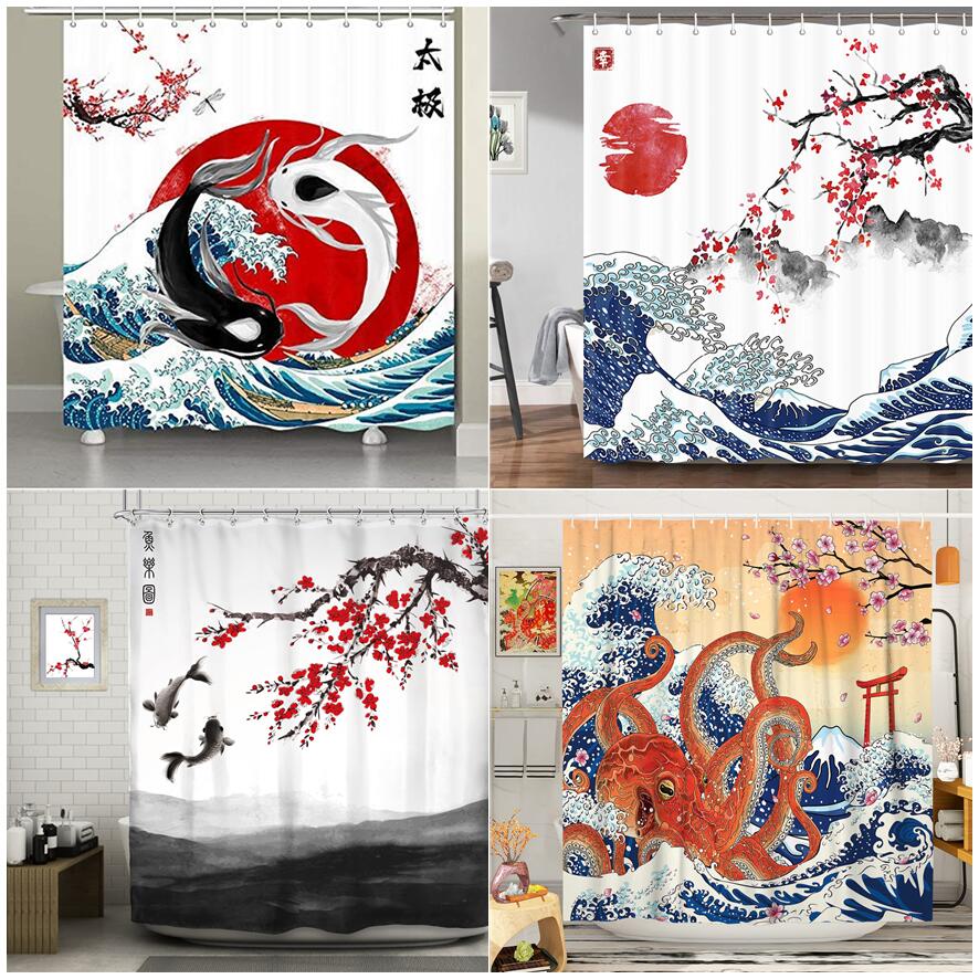 Koi Fish Shower Curtain by monn