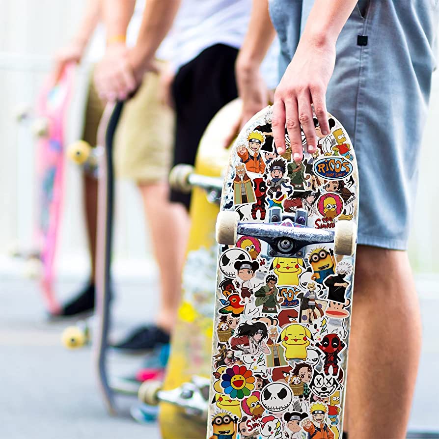 Anime Stickers and Decals for Skateboard Customization