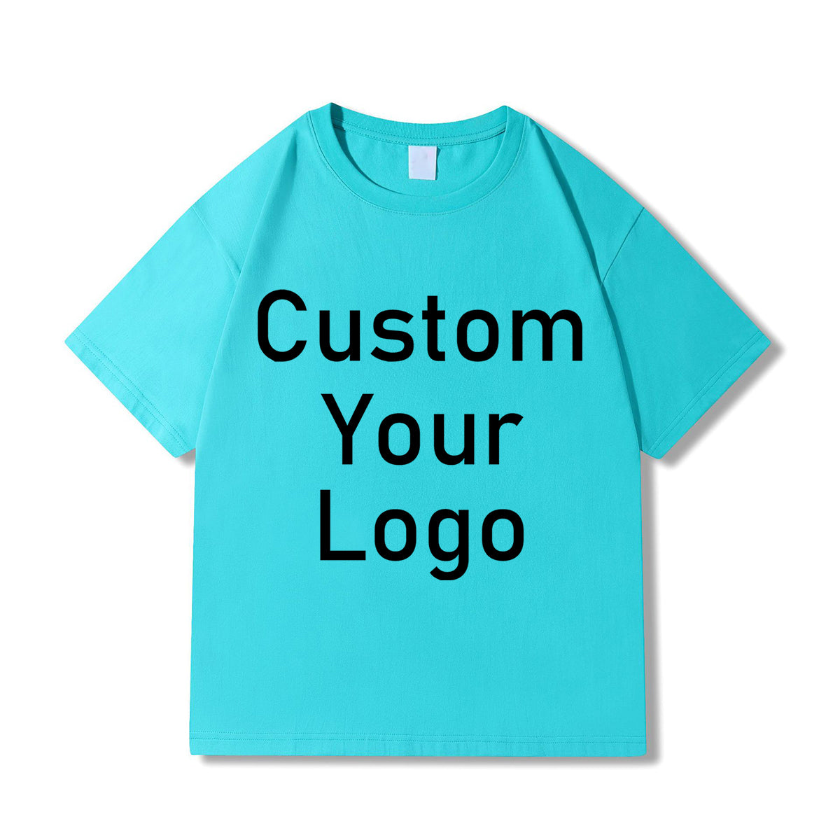 Custom Print Anime Cotton Tshirt Light Blue