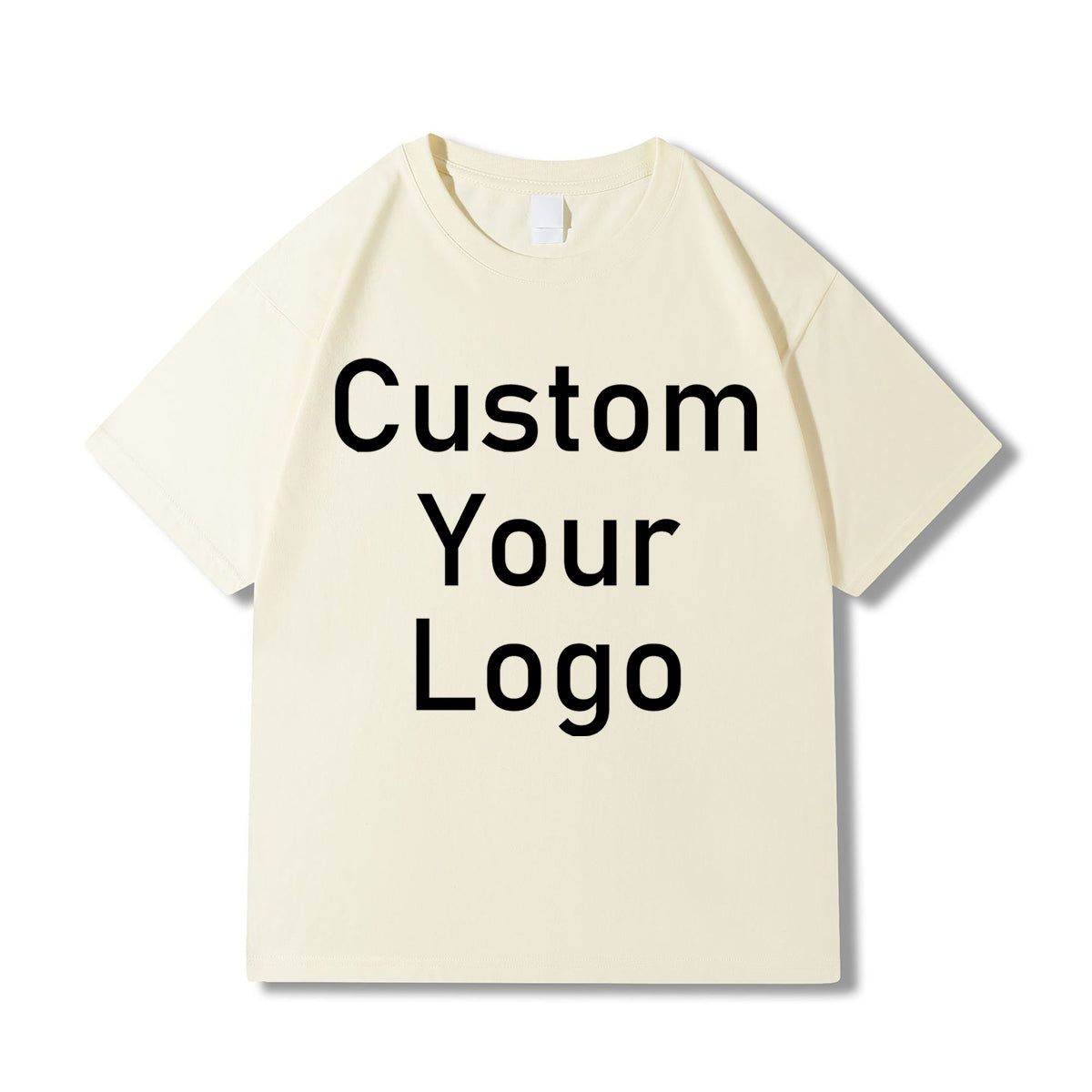 Custom Print Anime Cotton Tshirt Cream