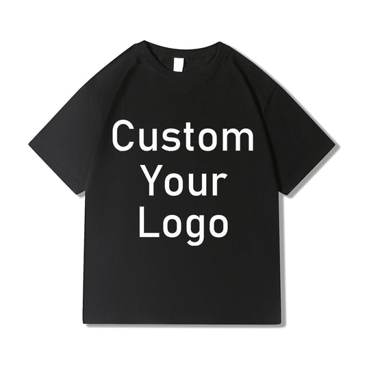 Custom Print Anime Cotton Tshirt Black