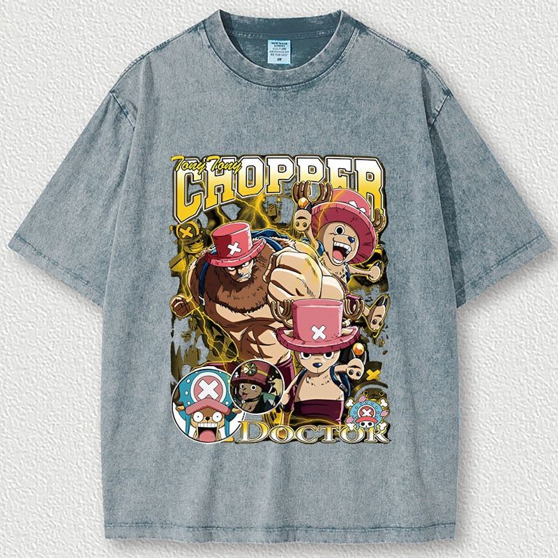 One Piece Chopper Washed T shirt