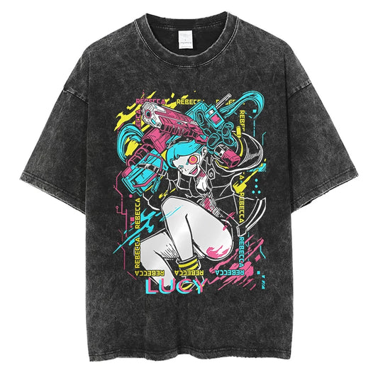 Cyber Punk LUCY Vintage T Shirt Style 4