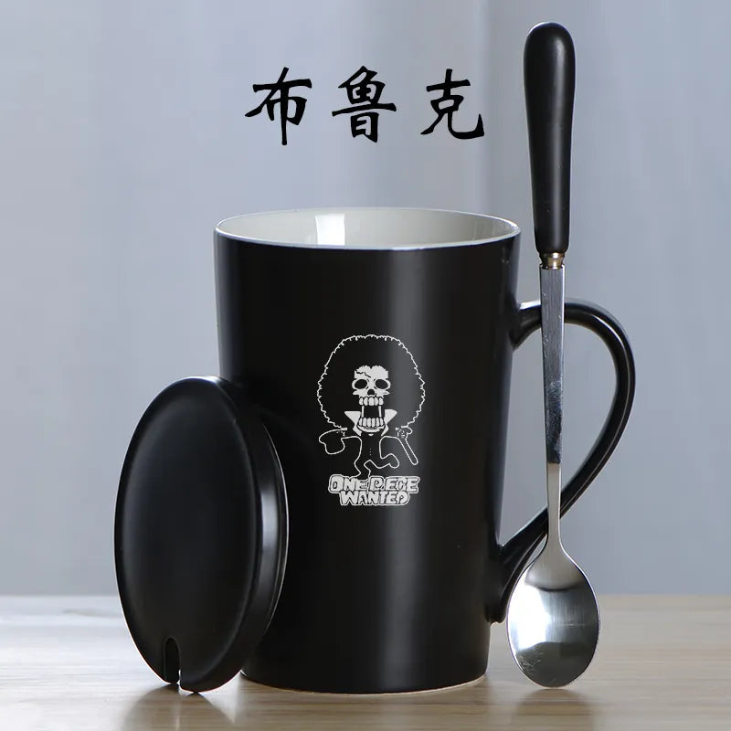 Luffy Ace One-piece ceramic Cup Set Dark Khaki