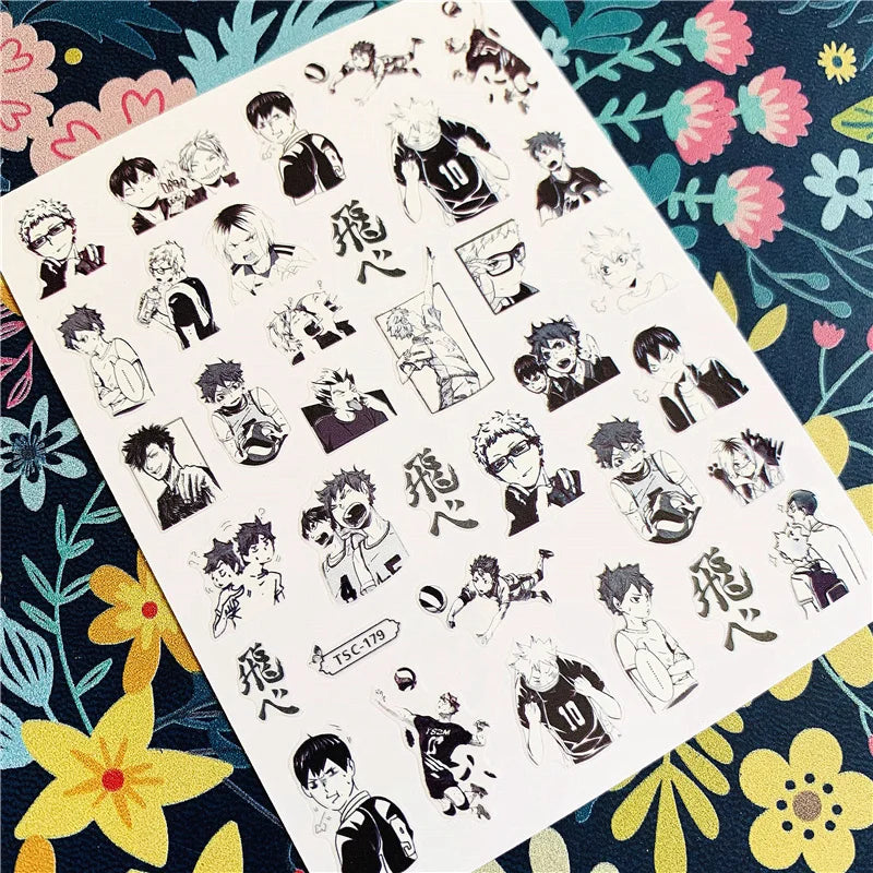 Haikyuu Anime Acrylic Nails Sticker Style 3