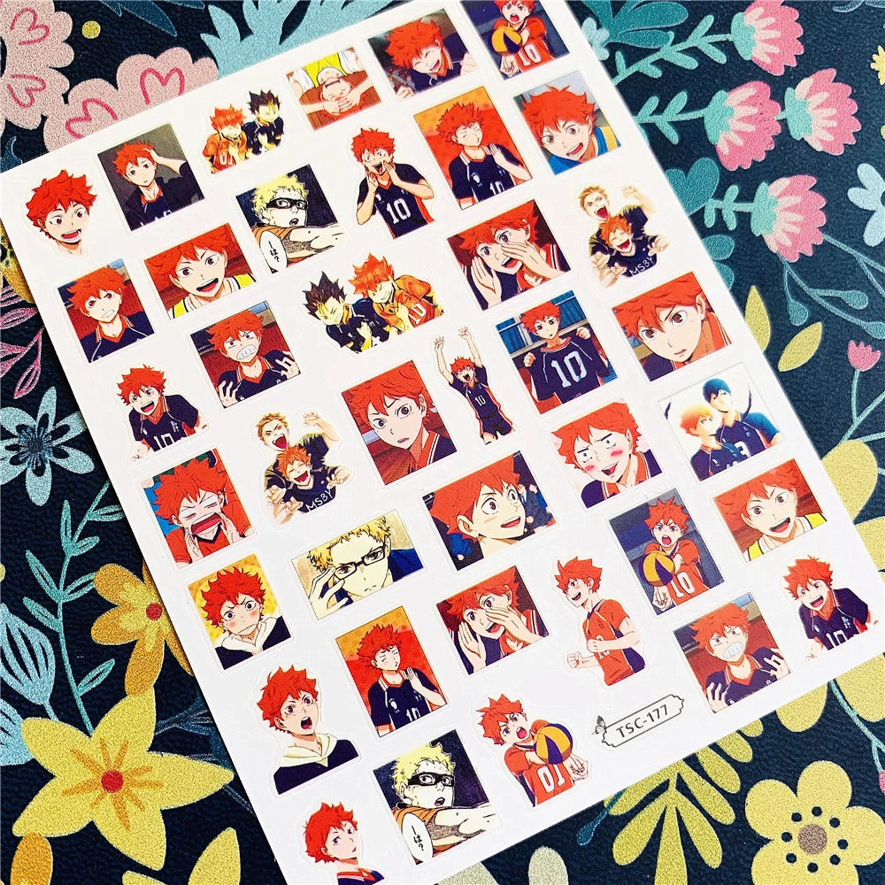 Haikyuu Anime Acrylic Nails Sticker