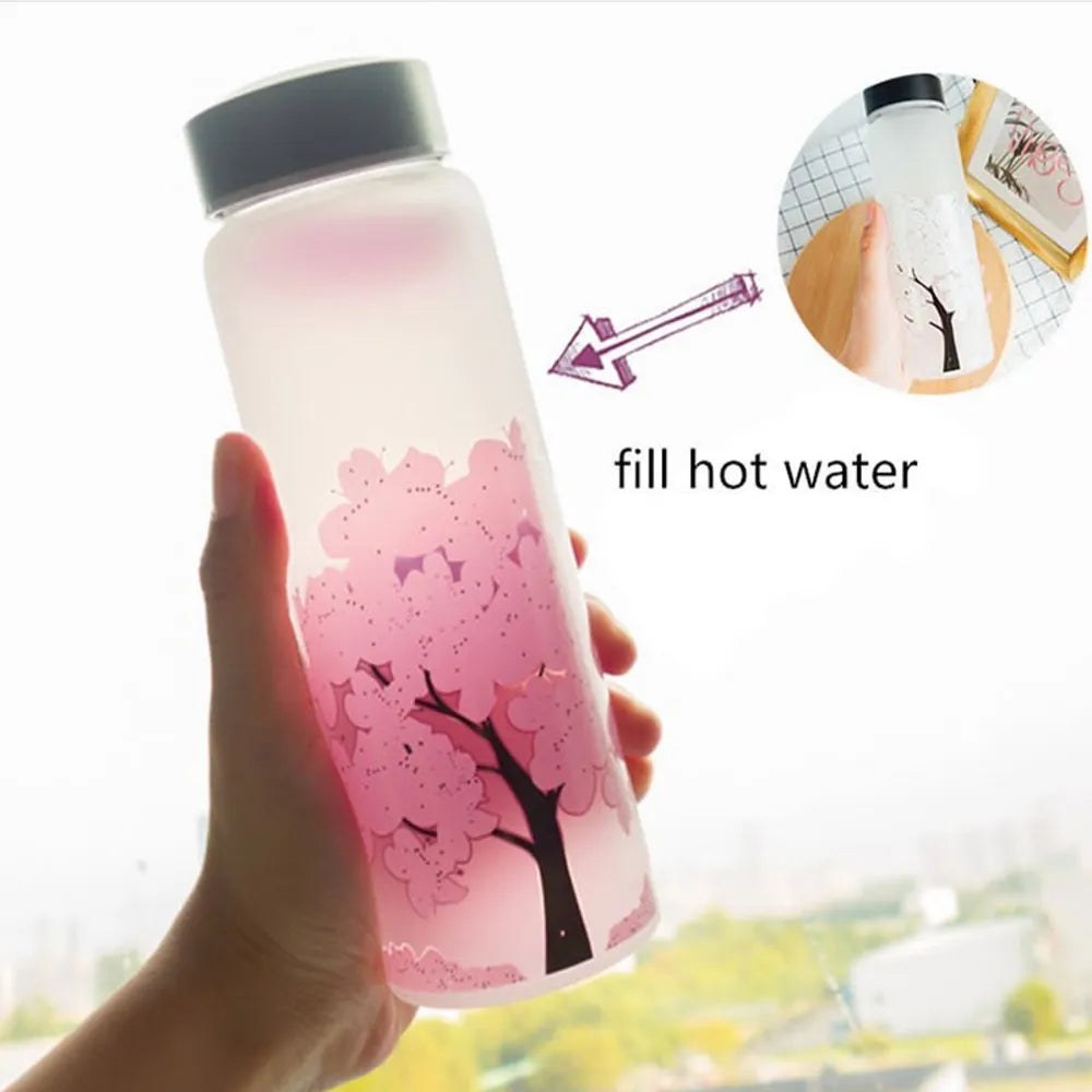 Color Changing Cherry Blossom Glass Anime Tumbler