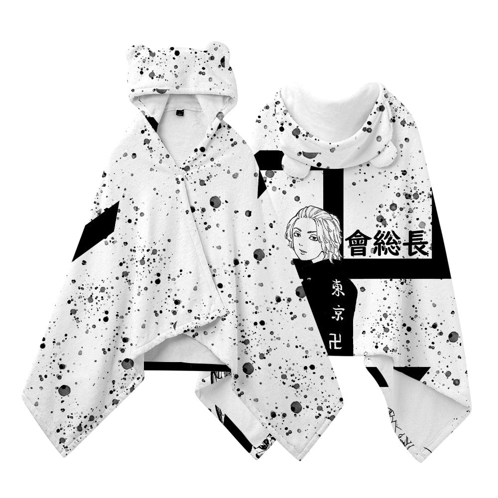 Anime Tokyo Revengers Wearable Blanket Hoodie Style 17 M(77x151cm)