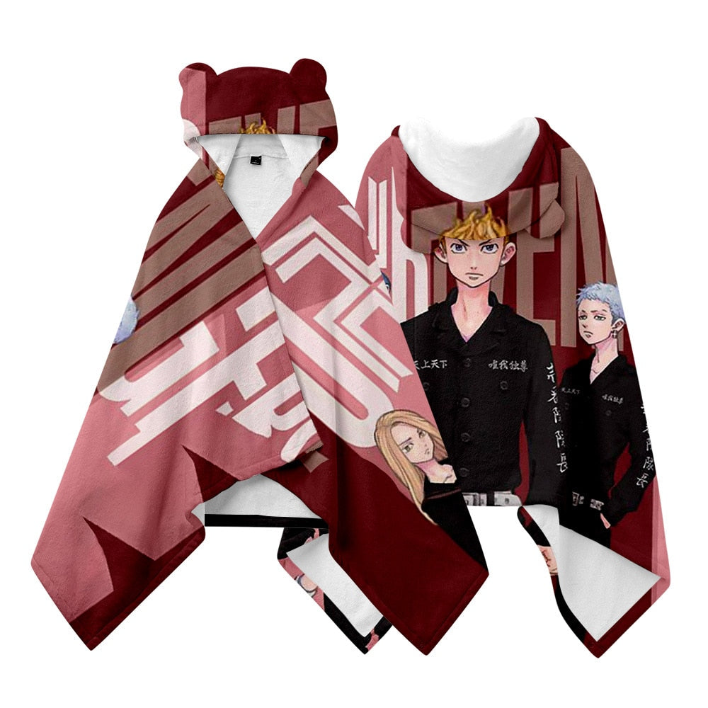 Anime Tokyo Revengers Wearable Blanket Hoodie Style 11 M(77x151cm)