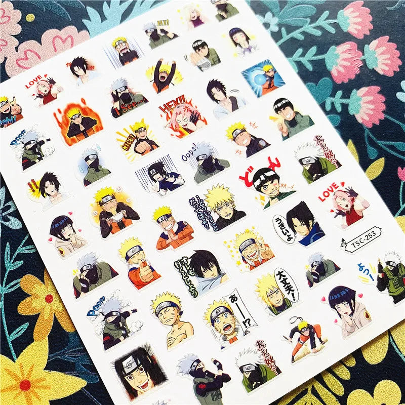 Naruto Anime Acrylic Nails Sticker Style 1