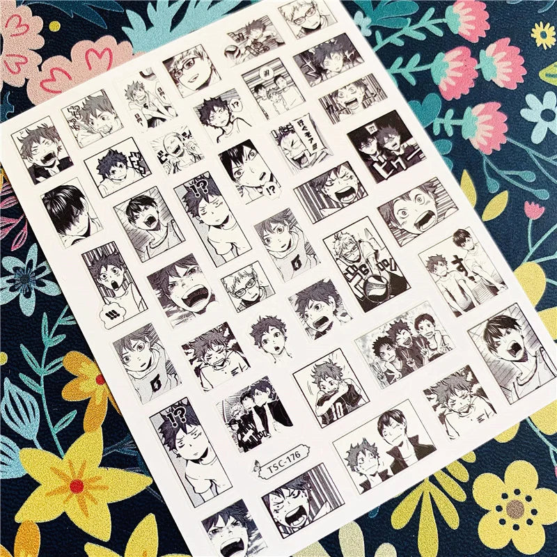 Haikyuu Anime Acrylic Nails Sticker Style 7