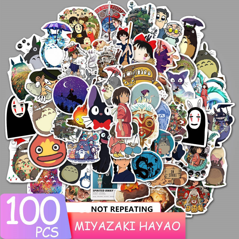 Anime Decal Stickers (100 pcs) Miyazaki hayao