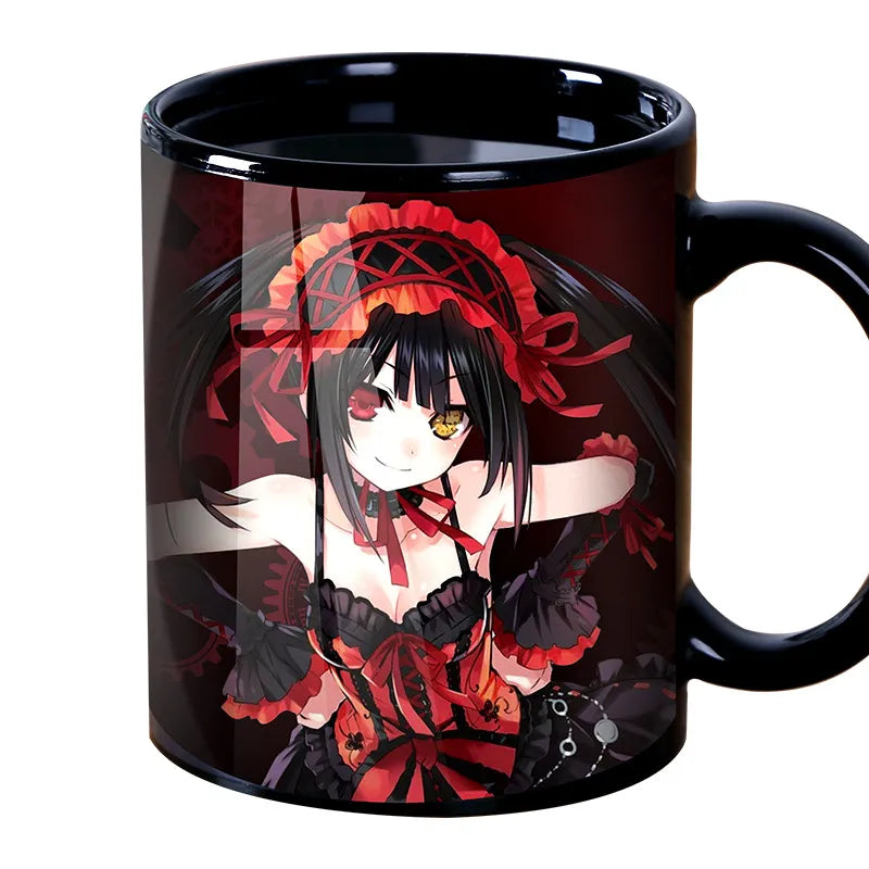 Date a live Tokisaki Kurumi Ceramic Mug / Cup Black Red