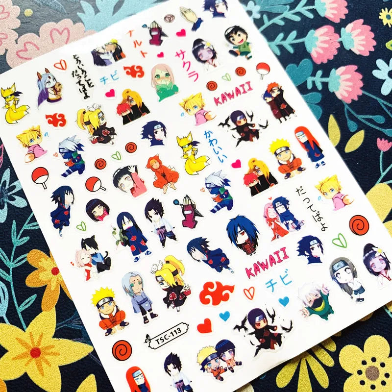 Naruto Anime Acrylic Nails Sticker Style 5