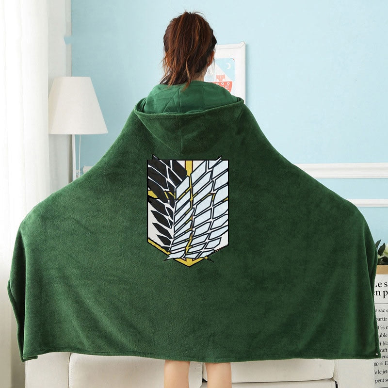 Attack on Titan Wearable Blanket Hoodie Green United States