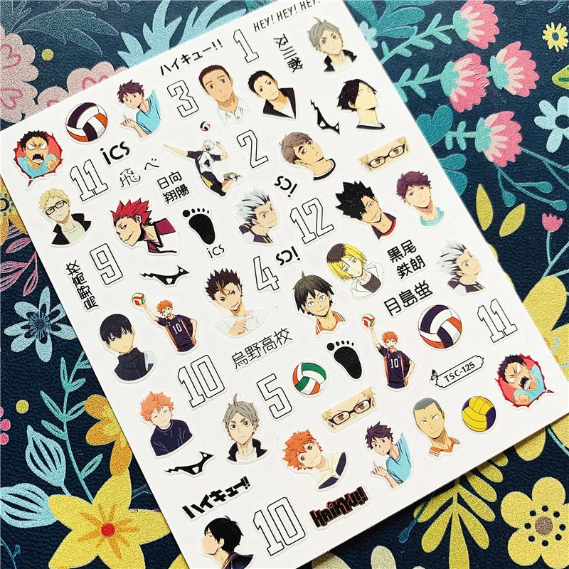 Haikyuu Anime Acrylic Nails Sticker Style 2