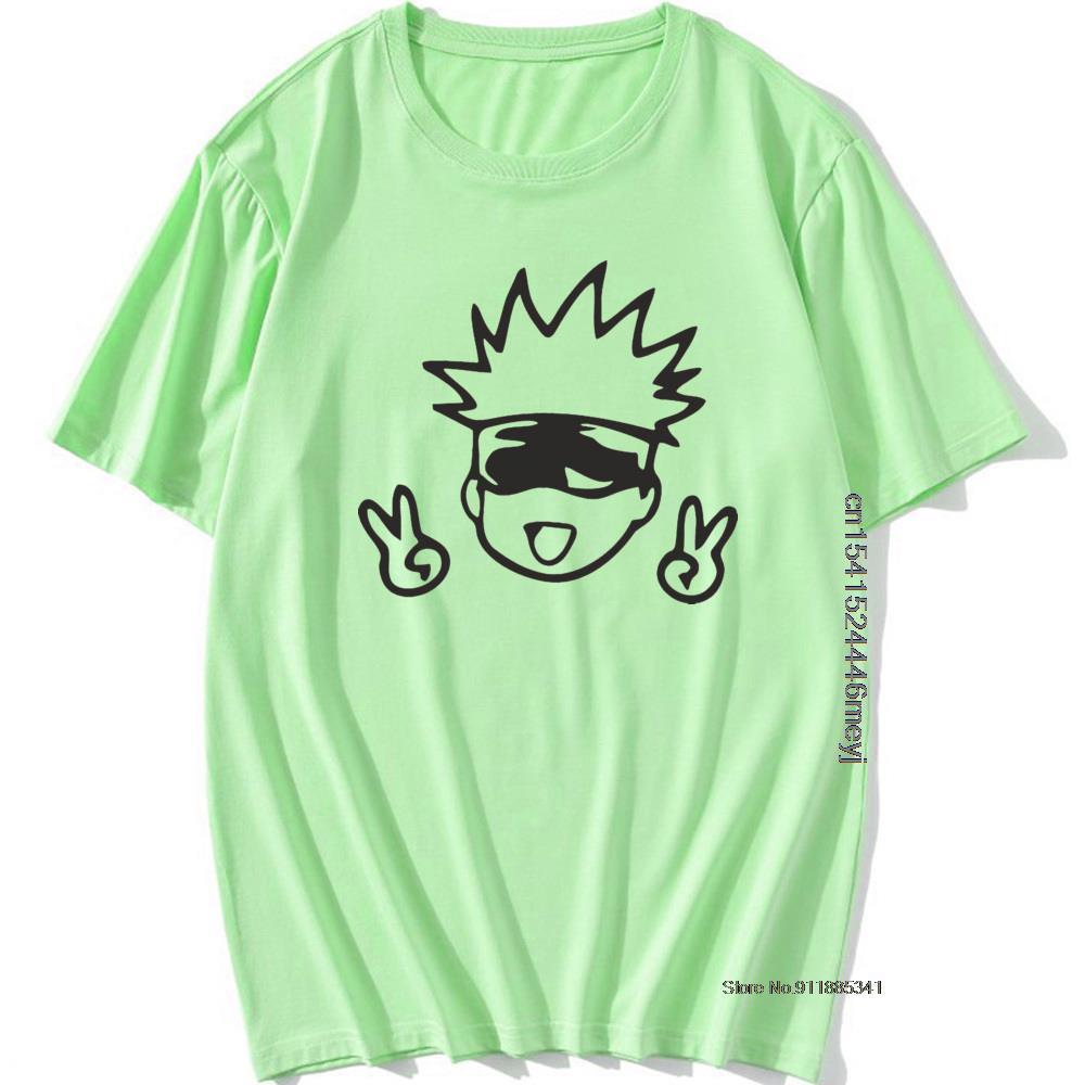 Jujutsu Kaisen Gojo Satoru Print T Shirt Light Green