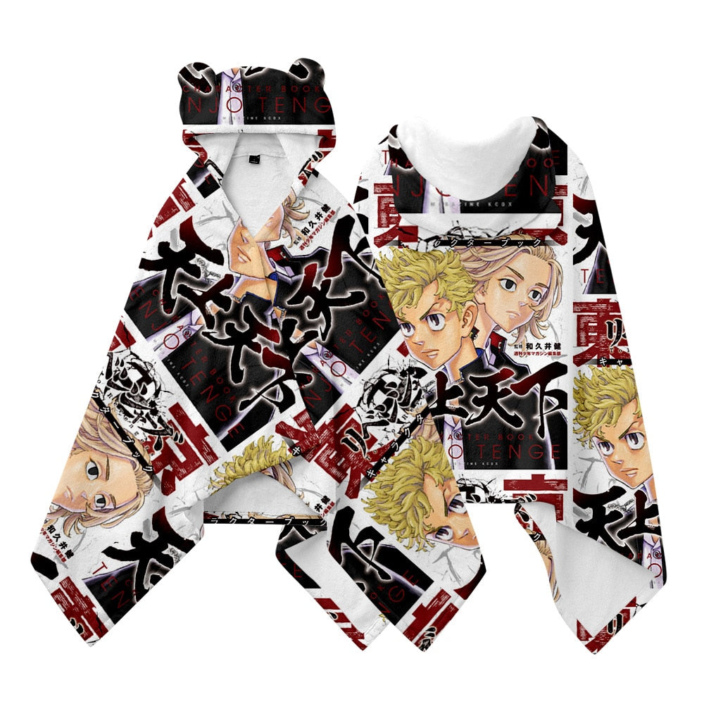 Anime Tokyo Revengers Wearable Blanket Hoodie Style 15 M(77x151cm)