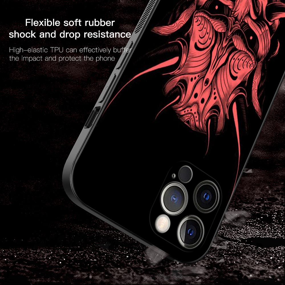 Samurai Oni Mask Phone Case For iPhone