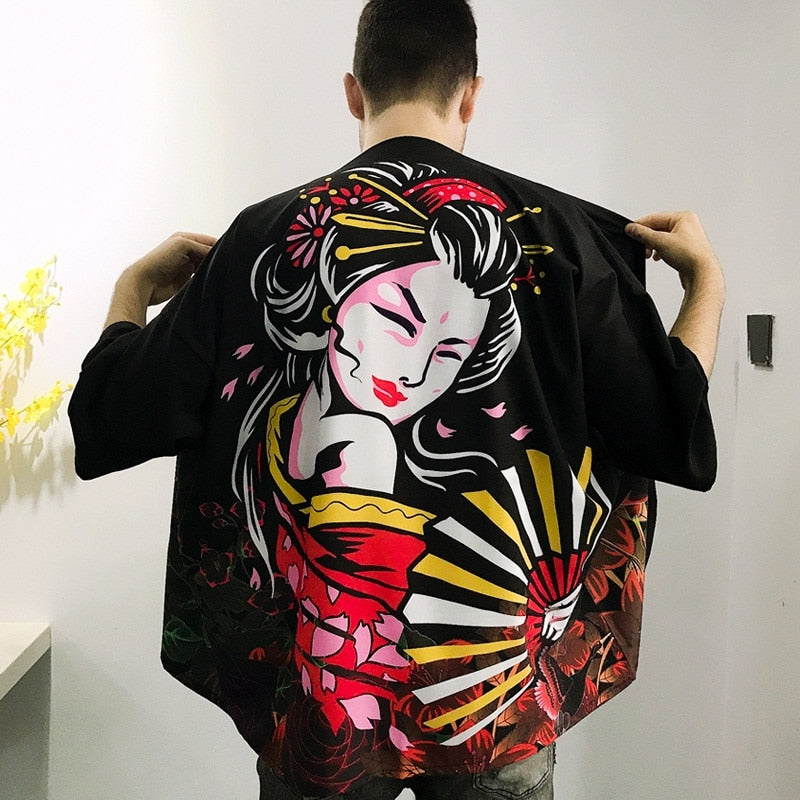 Anime Printed Yukata Kimono Shirt 16
