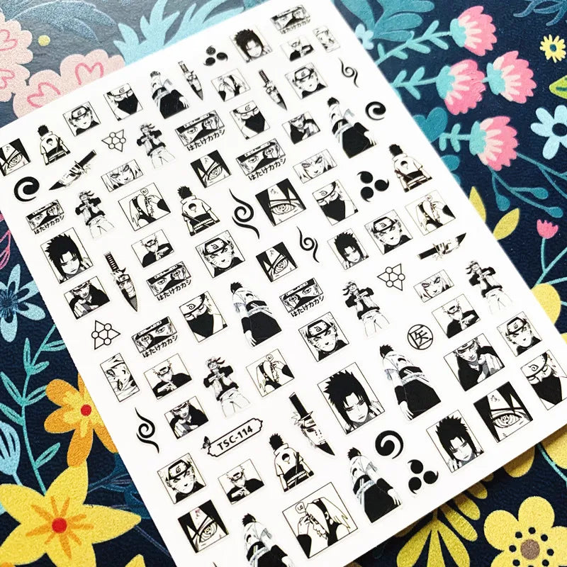 Naruto Anime Acrylic Nails Sticker Style 7