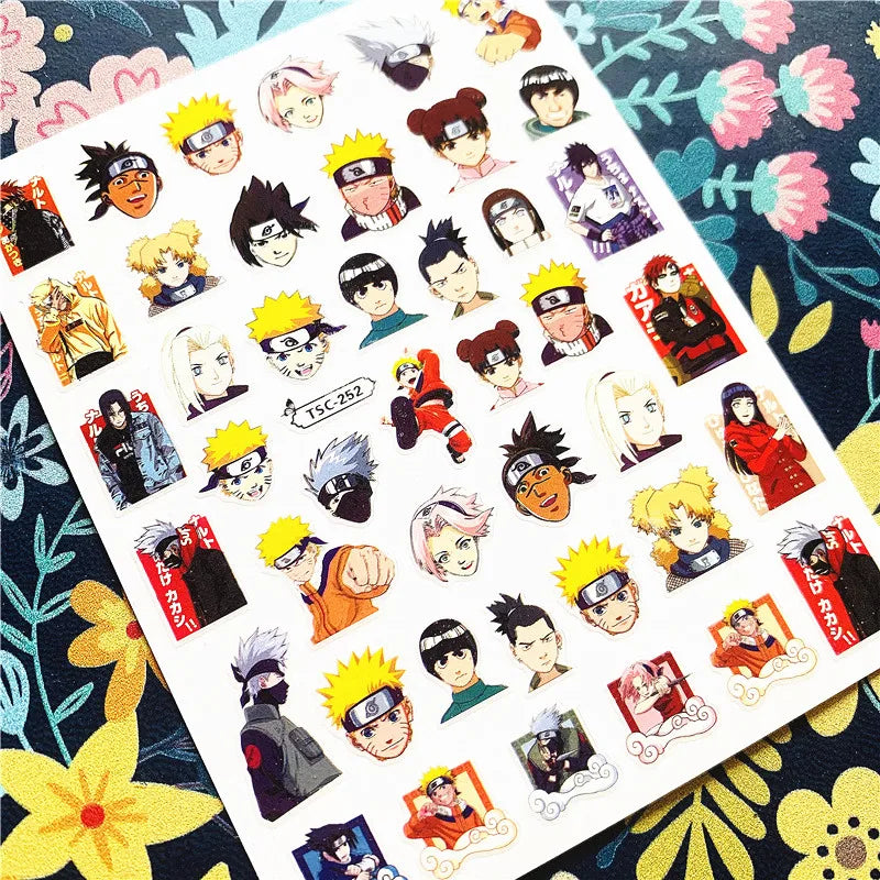 Naruto Anime Acrylic Nails Sticker