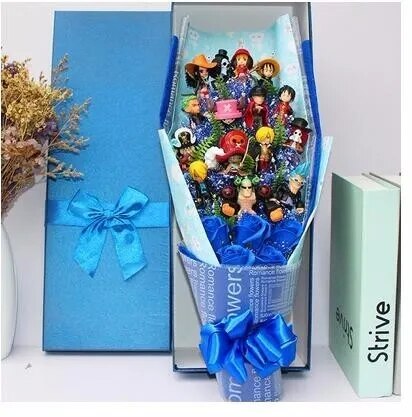 One Piece Action Figure With Flower Bouquet F