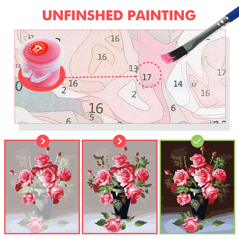 Anime Coloring By Numbers Painting Set