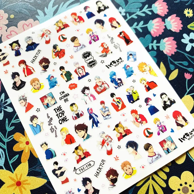 Haikyuu Anime Acrylic Nails Sticker Style 1