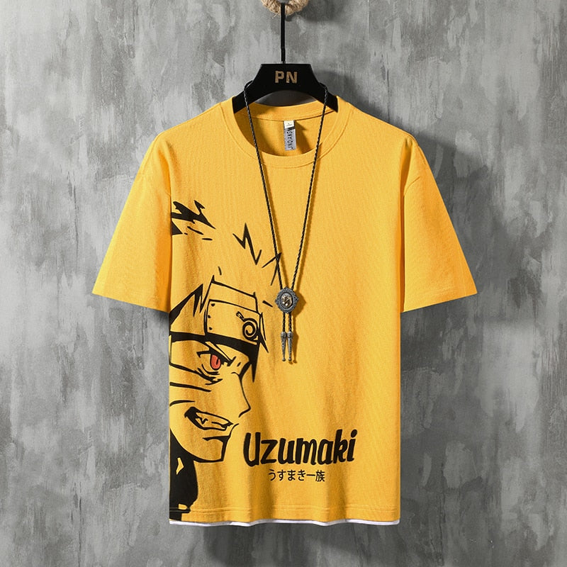 Naruto Tshirt Yellow T Shirt Men