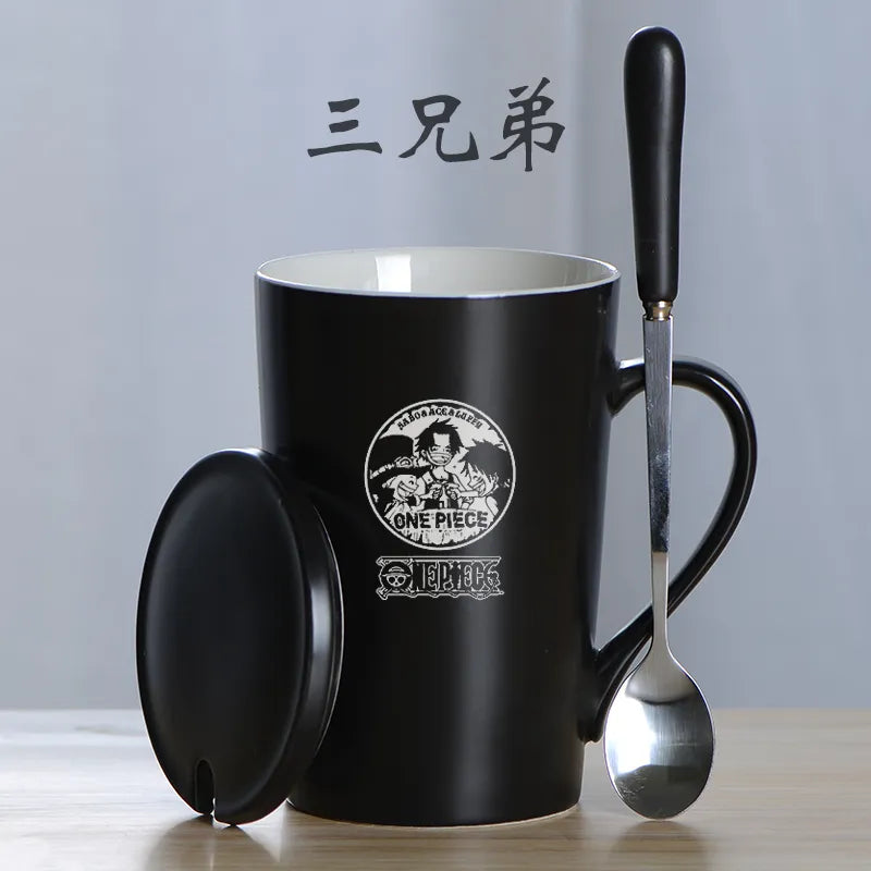 Luffy Ace One-piece ceramic Cup Set White