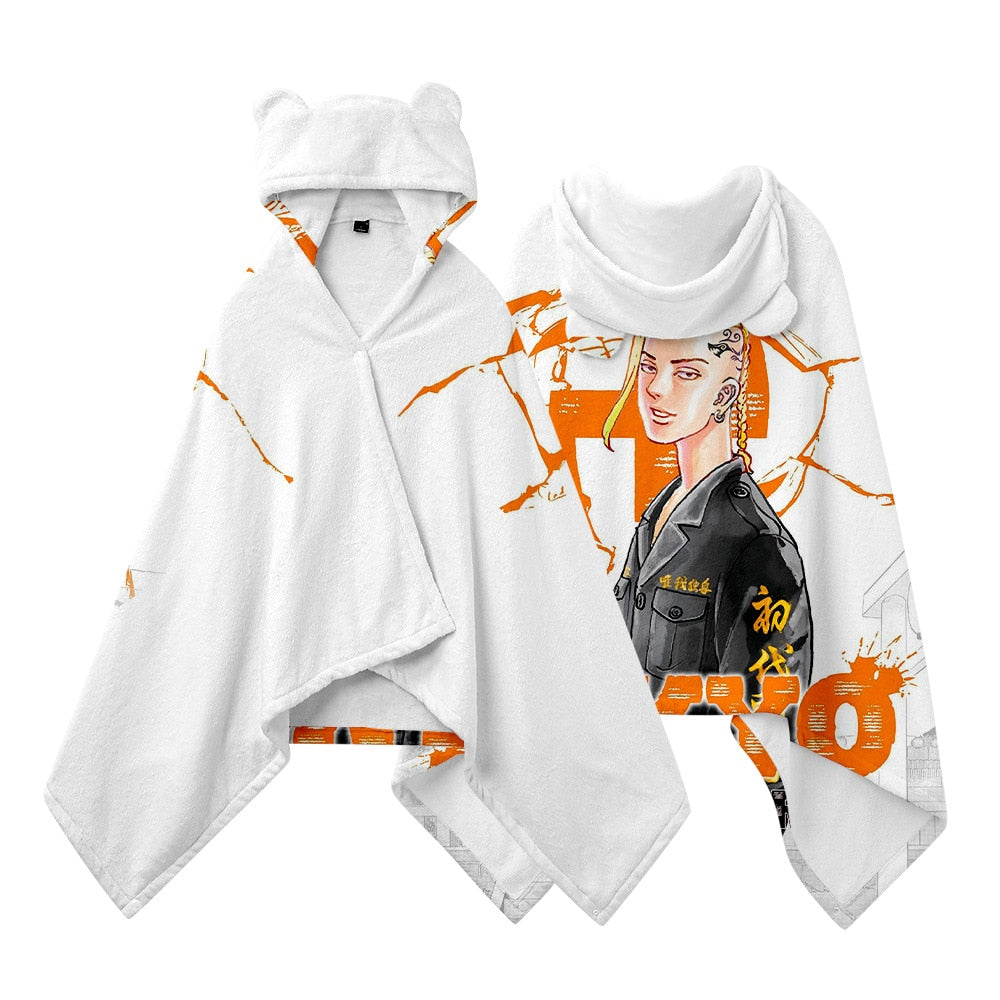 Anime Tokyo Revengers Wearable Blanket Hoodie Style 2 M(77x151cm)