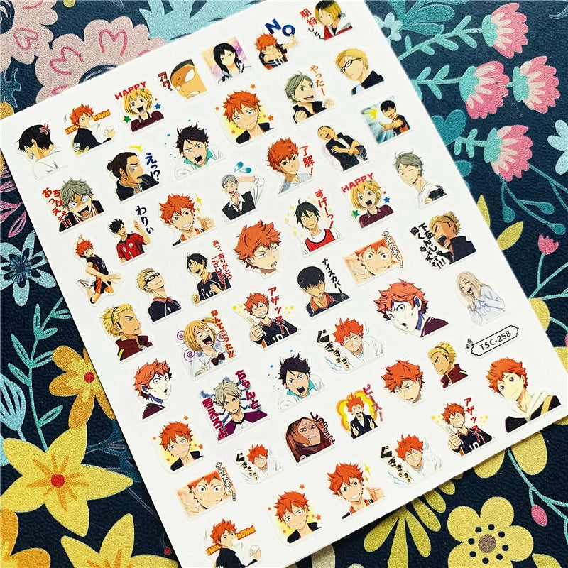 Haikyuu Anime Acrylic Nails Sticker Style 5