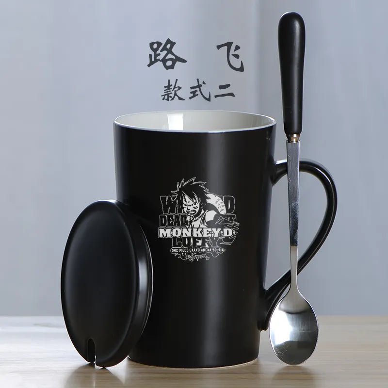 Luffy Ace One-piece ceramic Cup Set Black