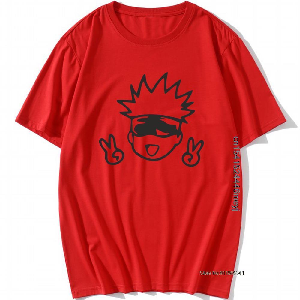 Jujutsu Kaisen Gojo Satoru Print T Shirt Red