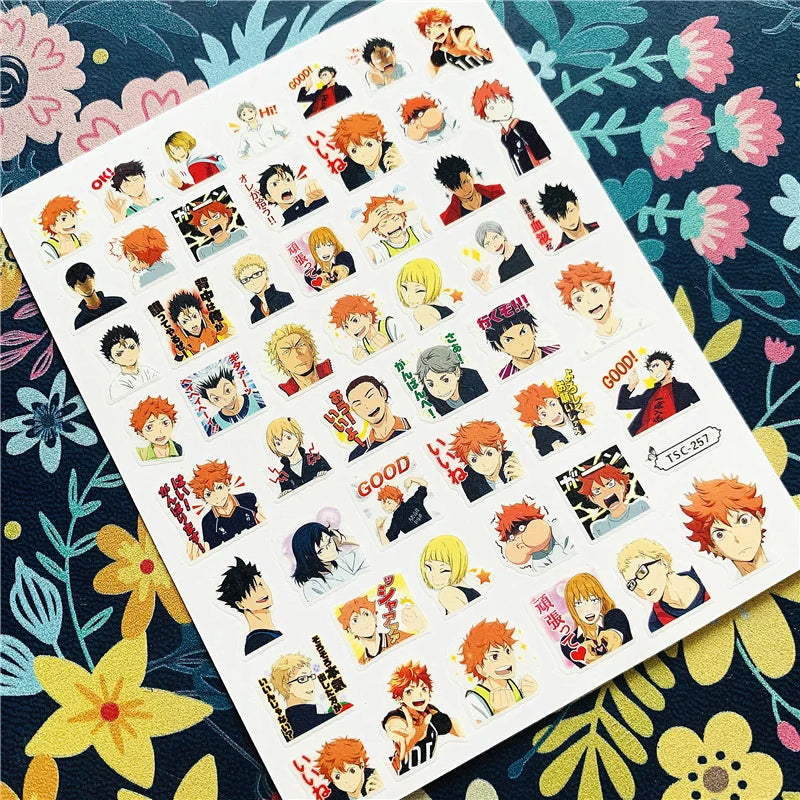 Haikyuu Anime Acrylic Nails Sticker Style 6