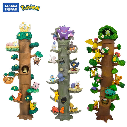 8pcs/set Pokemon Figure Toy Tree