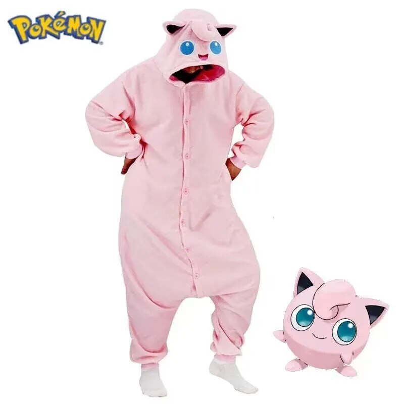 Pokemon Anime Winter Pajama Set Costume Pink