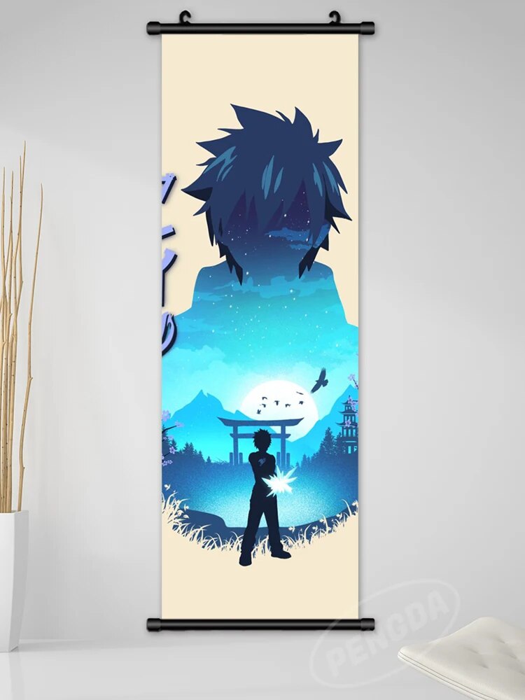 Fairy Tail Poster Canvas Hanging Scrolls violet