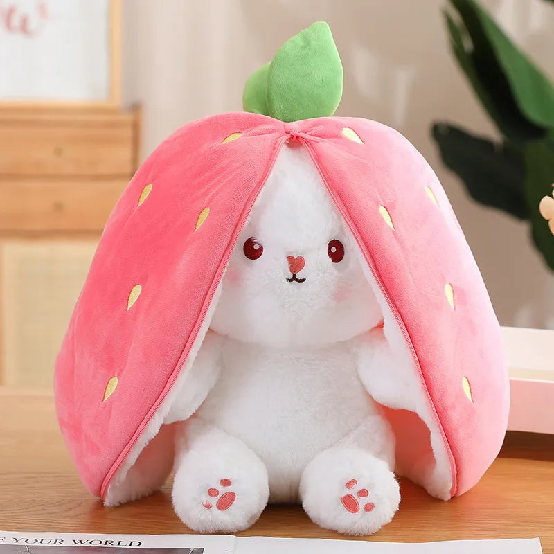 Funny Doll Carrot Rabbit Plush Toy strawberry rabbit