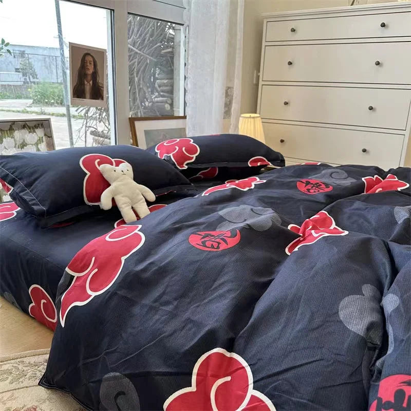 Akatsuki Style Anime Bed Four-Piece Set