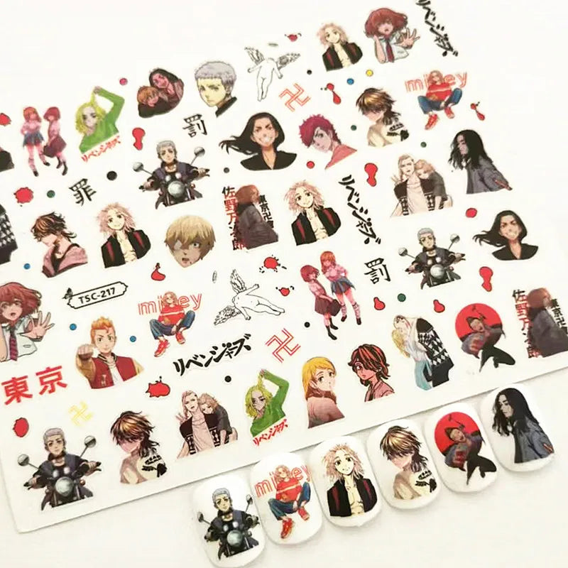 Tokyo Revengers Anime Acrylic Nails Sticker