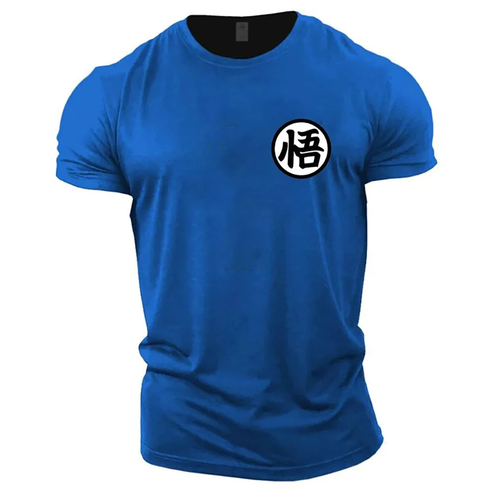 Dragonball Logo Gym Fit Tshirt Blue