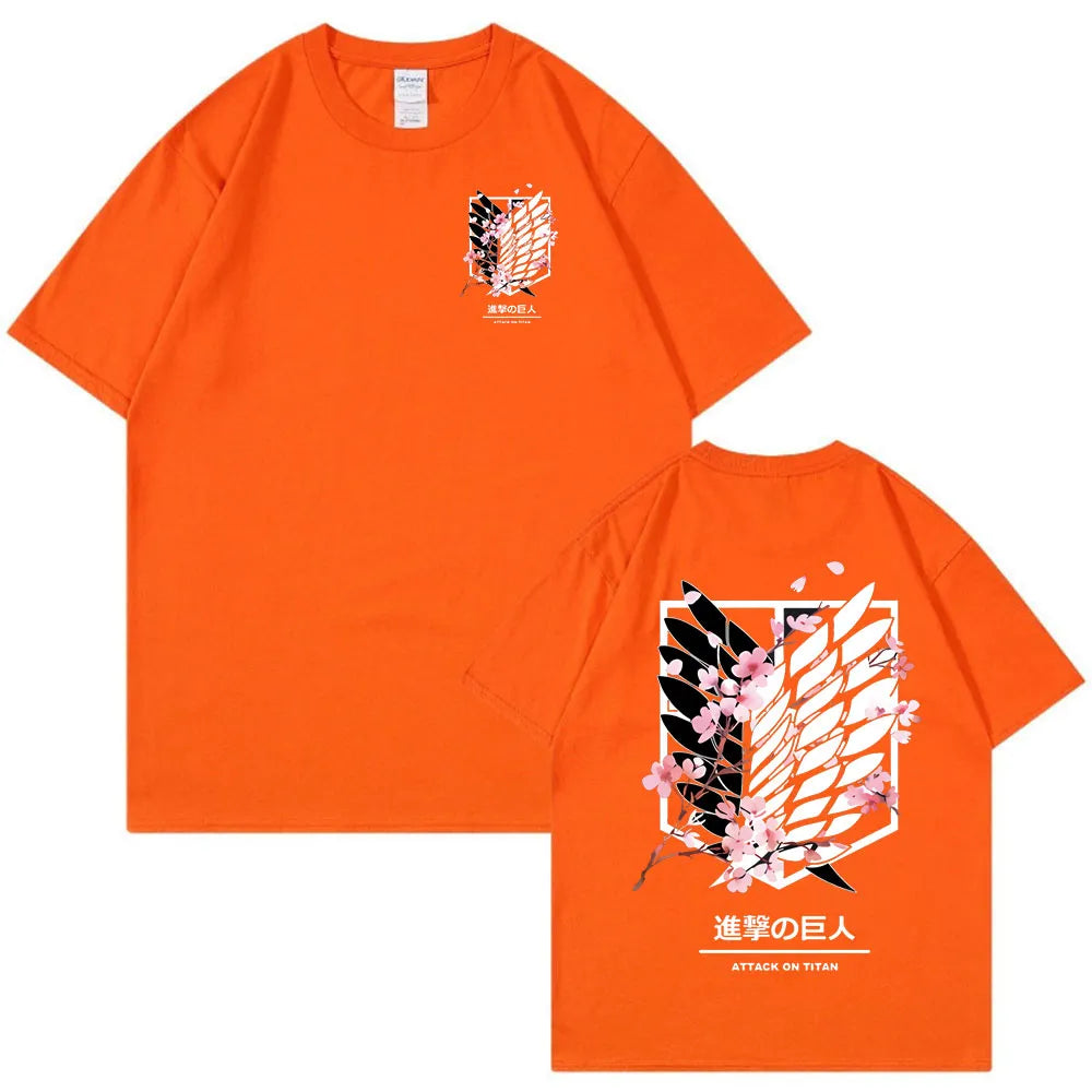 Anime Attack on Titan AOT Logo T-Shirt Orange