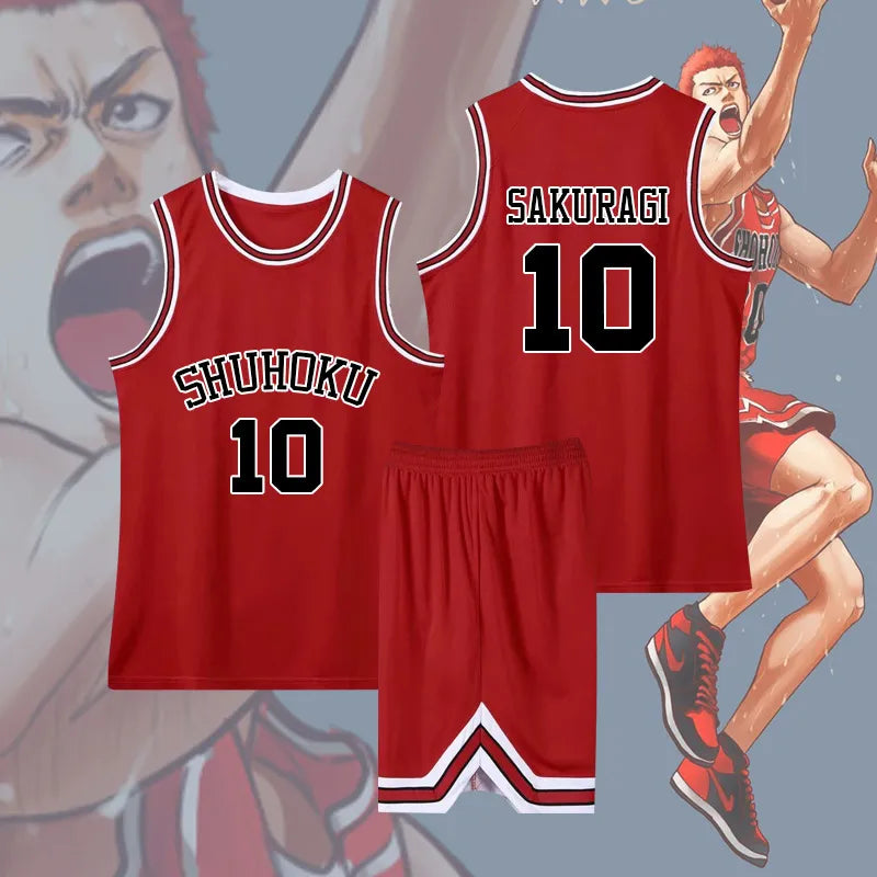 Sakuragi Hanamichi Slam Dunk Basketball Jersey Costume Sakuragi Hanamichi