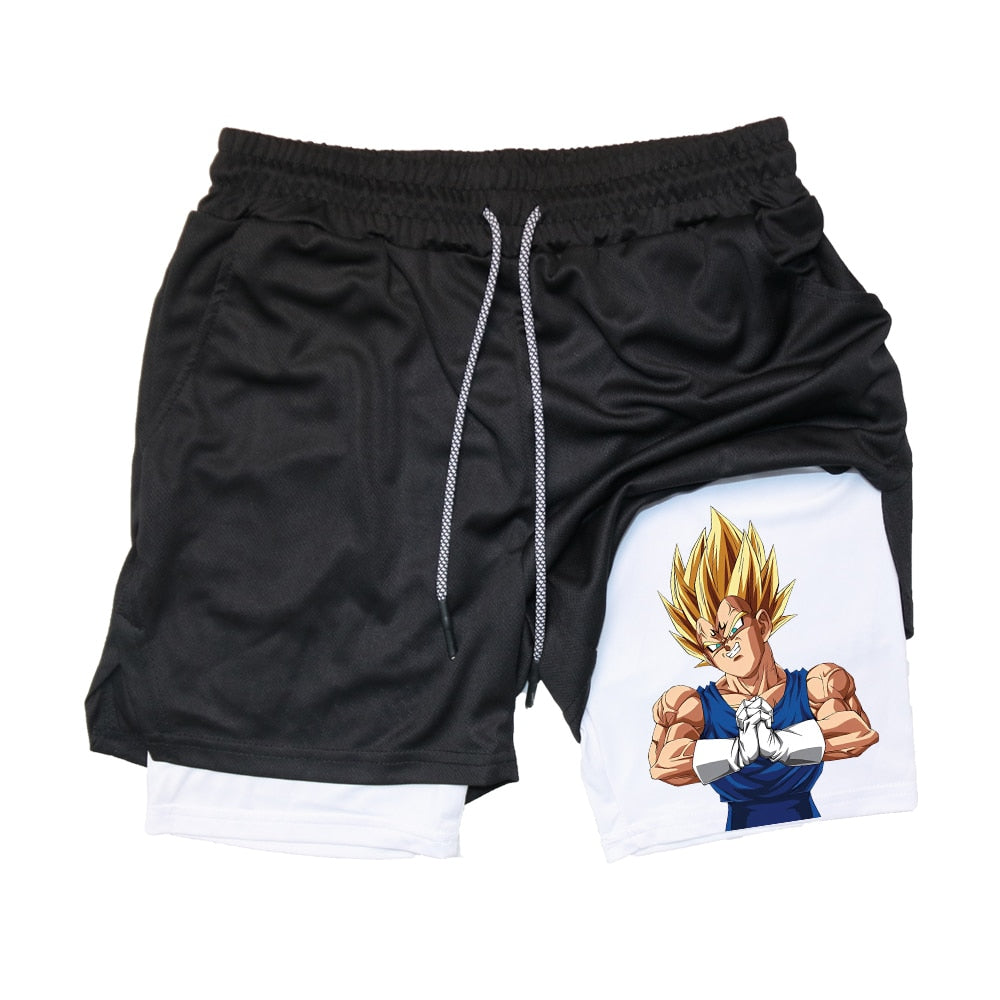 Dragon Ball Anime Performance Gym Shorts Black 3