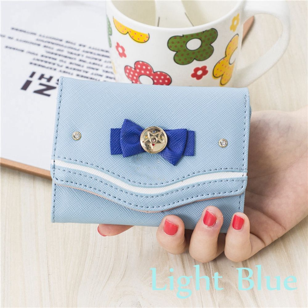 Candy Color Anime Wallet Purse light blue