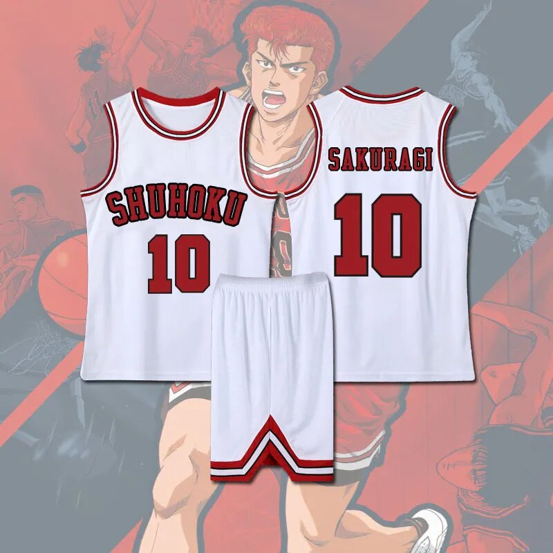 Sakuragi Hanamichi Slam Dunk Basketball Jersey Costume Gray